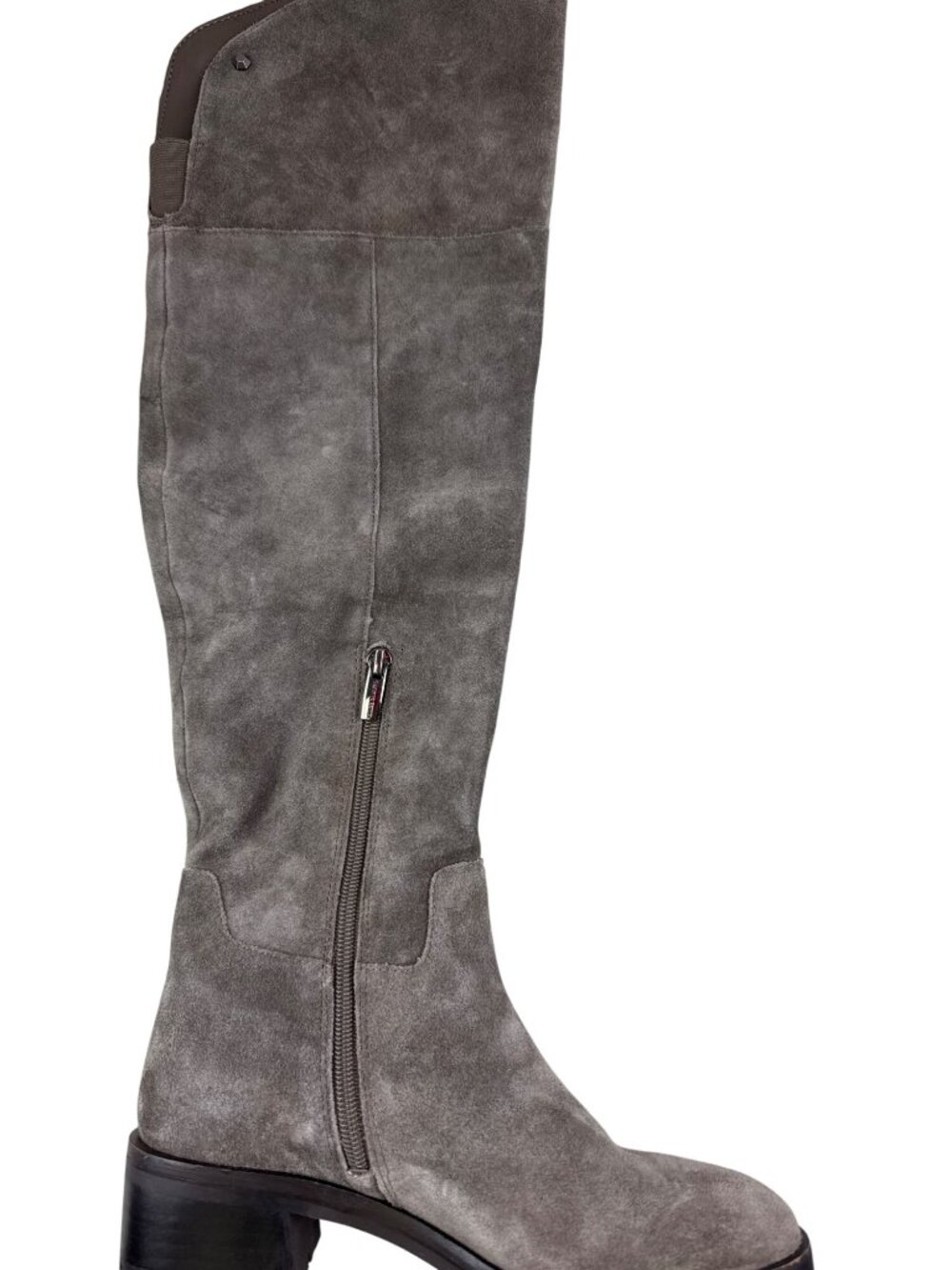 Vince Camuto Jorshie Suede Over The Knee Boots Gray Taupe Leather Sz 6M NWOB - Picture 9 of 9